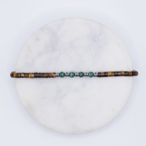 Bracelet - Malachite & Œil de tigre