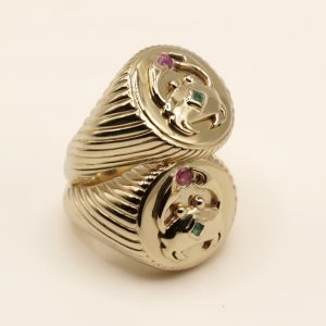 Chevalière Crabe -Argent massif plaqué or