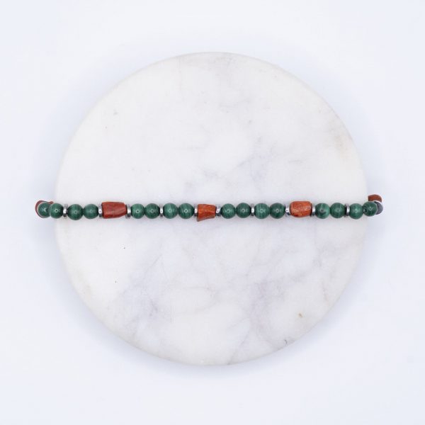 Bracelet Malachite & Corail Bambou