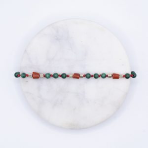 Bracelet - Cordon Malachite & Corail Bambou
