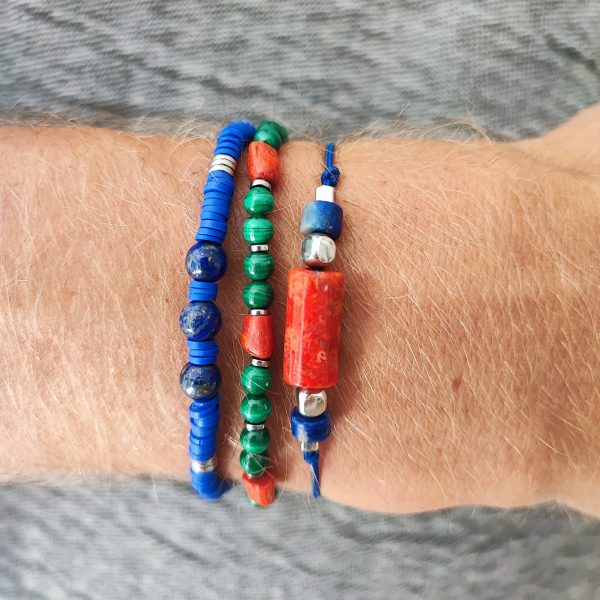 Bracelet Malachite & Corail Bambou – Image 2