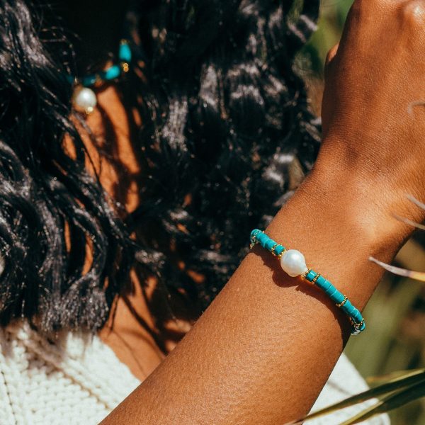 Bracelet - Turquoise & Perle de Culture